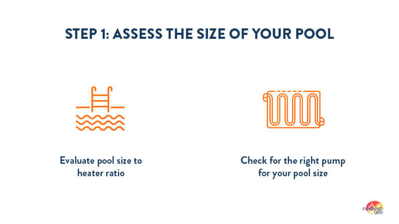 Pool heater efficiency step 1