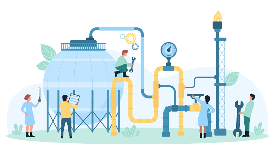 Gas systems require maintenance